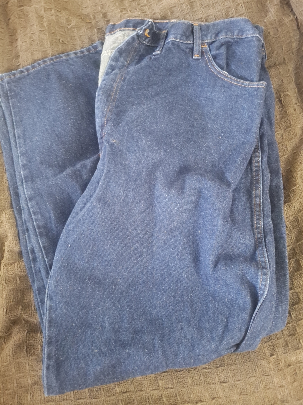 Rustler Men's Dark Blue Relaxed Fit Jeans